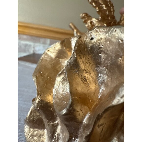 Vintage Gold Angel Figurine Playing Lute – Resin Holiday Decor, Musical Angel - Picture 15 of 16